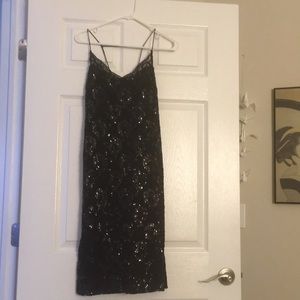 H&M Black Sequined Dress, Size 4